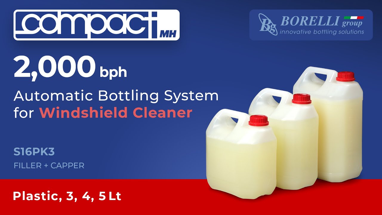 Playlist video di imbottigliamento di prodotti chimici con i monoblocchi prodotti da BORELLI group