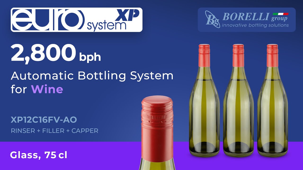 Playlist video di imbottigliamento del vino con i monoblocchi prodotti da BORELLI group